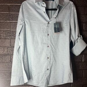 Perry Ellis Blue Classic Casual Button Down Shirt